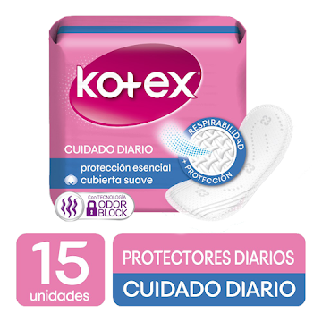 Protectores Diarios Kotex Normal x 15 und  