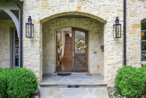 Stone main entrance with double door - Buy this luxury house in University Park, 4 bedrooms