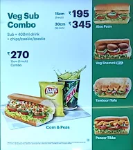 Subway menu 7