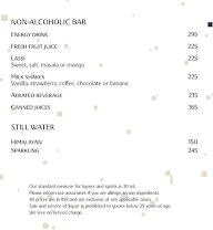 Easy Bar - Vivanta by Taj menu 1