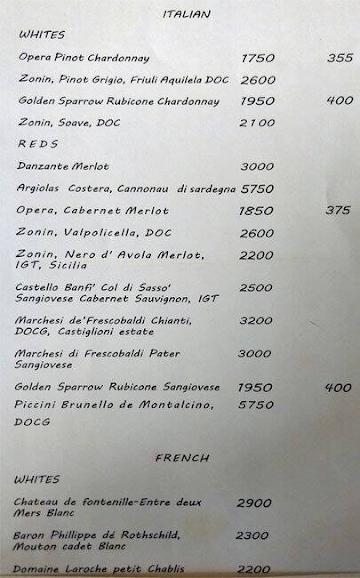 56 Ristorante Italiano menu 