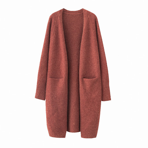Title 4, Solid Color V-neck Knitted Cardigan For Women