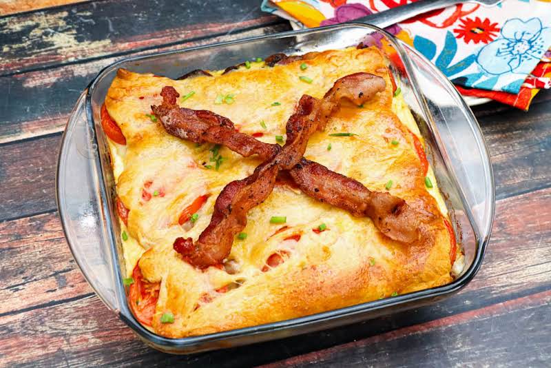 Kentucky Hot Brown Bake Ready To Be Sliced.