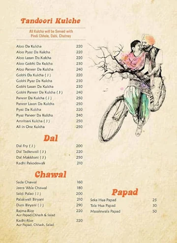 Jassi De Parathe menu 