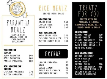 Mighty Mealz menu 