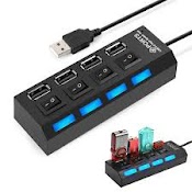 Hub Chia Usb 4 Cổng - Có Công Tắc Và Có Đèn Led - Tốc Độ Cao - Tiện Dụng Và Chất Lượng