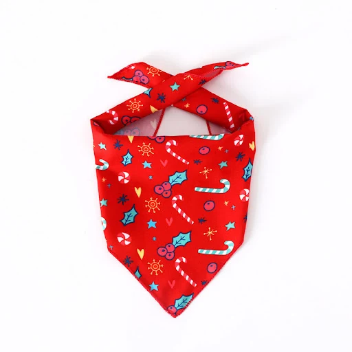 Personalized Pet Cat Scarf Dog Bandanas Christmas Halloween Party Triangle Bibs Decorative Scarves Puppy Bandanas Pet Su