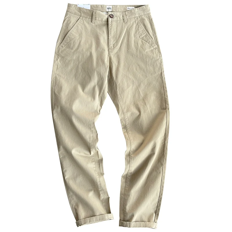 Erkek Fırçalanmış Gabardin Düz Kesim Günlük Pantolon Rahat ve Şık Klasik Kesim Günlük Kullanım için Mükemmel Çok Yönlü ve Dayanıklı Pantolon