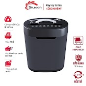 Máy Huỷ Tài Liệu Mini Tự Động Cắt Vụn Giấy Nhập Khẩu Silicon Ps - 508M, Hủy Giấy Sợi 8 Tờ/Lần, Thùng Giấy 16L - Bh 1 Năm