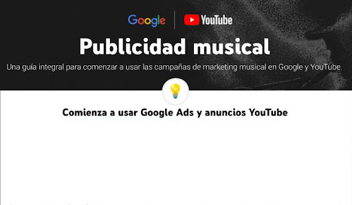 Folleto: Promociona música y artistas con anuncios de Google