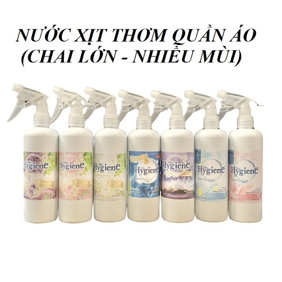 (Nhiều Mùi) Chai 500Ml Nước Xịt Thơm Quần Áo Làm Mềm Vải Khử Mùi Mồ Hôi - Xả Vải Khô