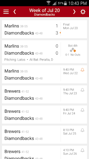 Baseball Schedule Diamondbacks