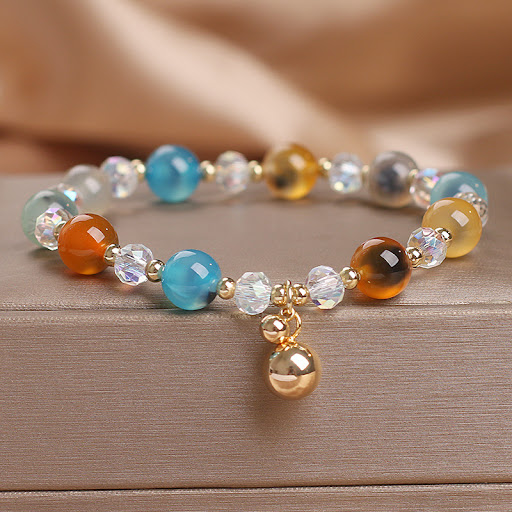 Title 10, Female Creative Agate Transport Bead Bracelet a...
