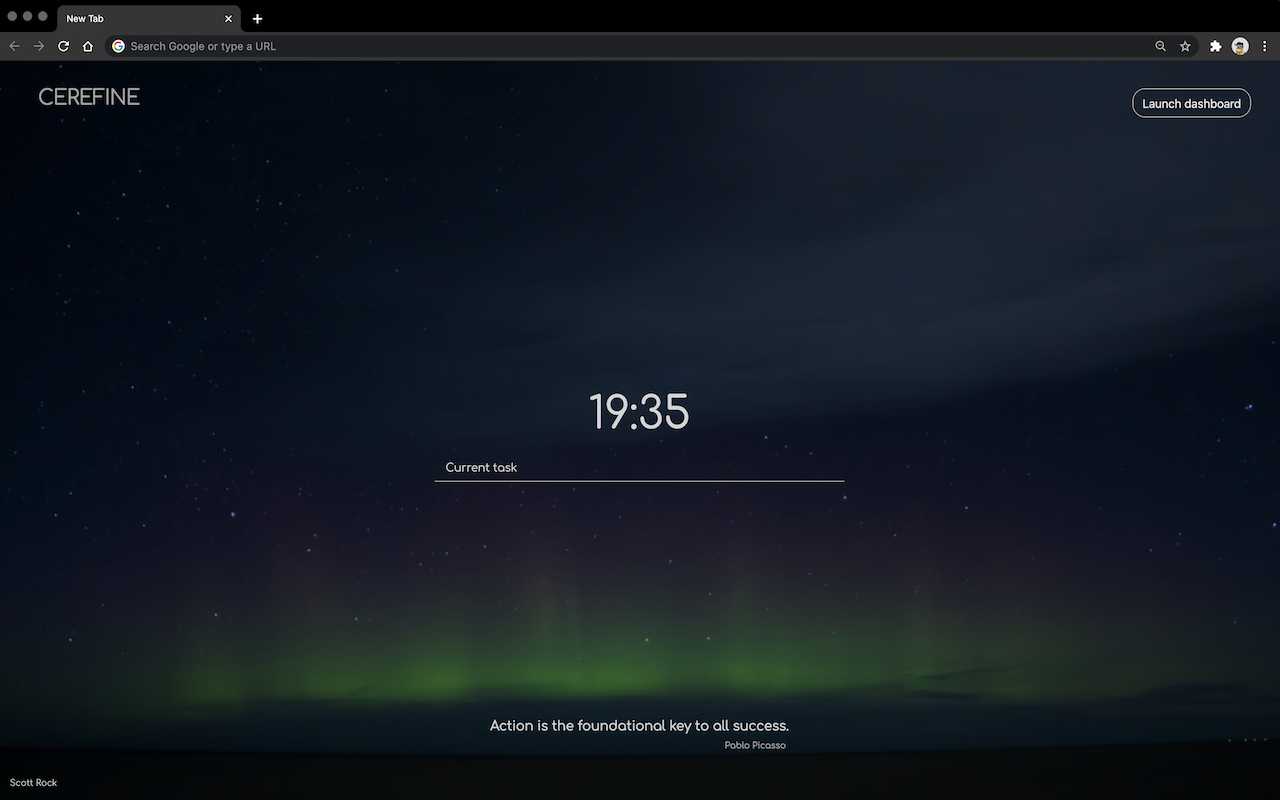 CEREFINE | New Tab Preview image 7