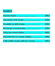 Shake A Meal menu 2