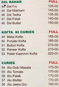 Santosh Dhaba Platinum menu 5