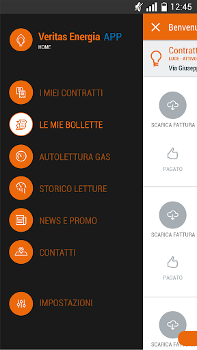 Veritas Energia App gas e luce