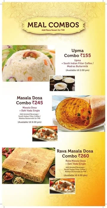 Sagar Ratna menu 