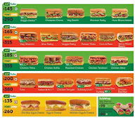 Subway menu 4