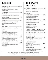 Third Wave Coffee menu 2