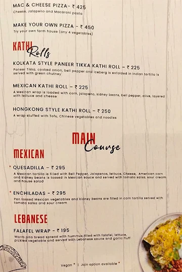 Blackettle Cafe menu 