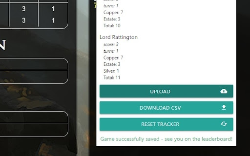 DominionWorld Game Tracker