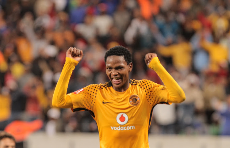 Wiseman Meyiwa of Kaizer Chiefs during the Absa Premiership match between Cape Town City FC and Kaizer Chiefs at Cape Town Stadium on September 13, 2017 in Cape Town, South Africa.