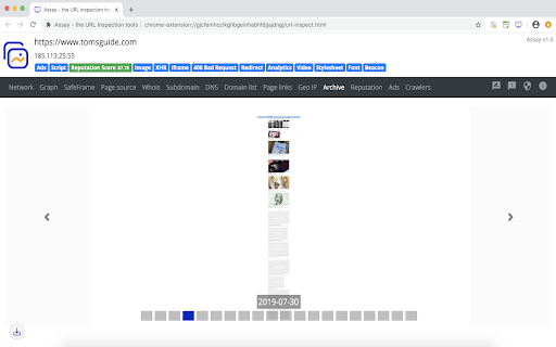 Assay - the URL Inspection tools