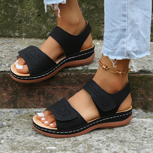 Title 3, Womens Casual Slope-Heeled Thick Sandals, all-...