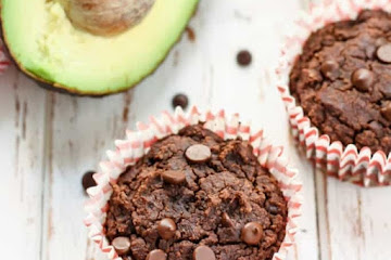 Triple Chocolate Avocado Muffins [ grain-free, dairy-free ]
