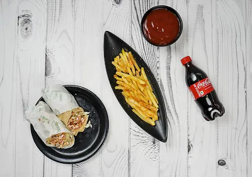 Chicken Momo Wrap Combo (Wrap+Fries+Coke )