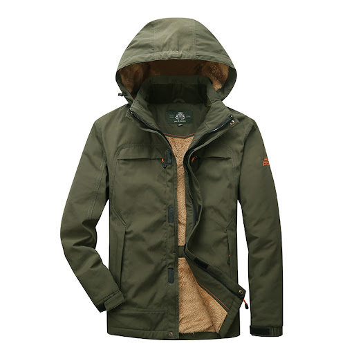 Title 2, Winter Plus Velvet Thick Loose Mens Multi-Pock...