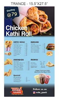 Rolls Gaadi menu 1