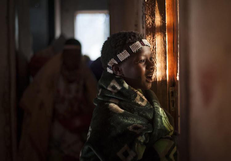 A Pedi initiate during preparations before the initiates get to go home after six weeks in the initiation school on 19 July 2017.