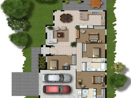 3D Luxury Home Plan Design