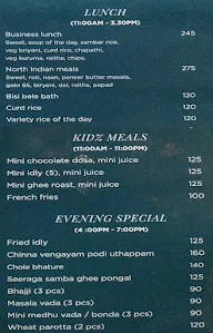 Namma Veedu Vasanta Bhavan menu 1