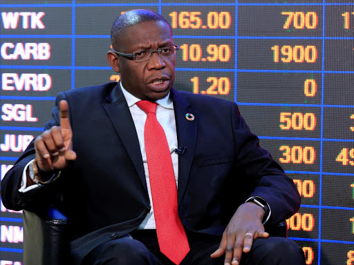 Nairobi Securities Exchange chief exectutive officer Geoffrey Odundo, speaks during an interview at the Nairobi Securities Exchange in Nairobi, Kenya September 6, 2018 /REUTERS