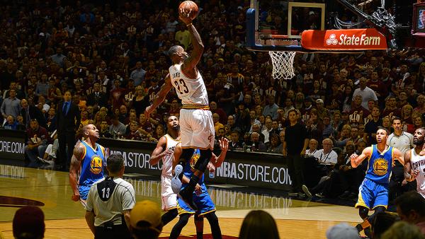 Image result for lebron james tomahawk dunk on golden state