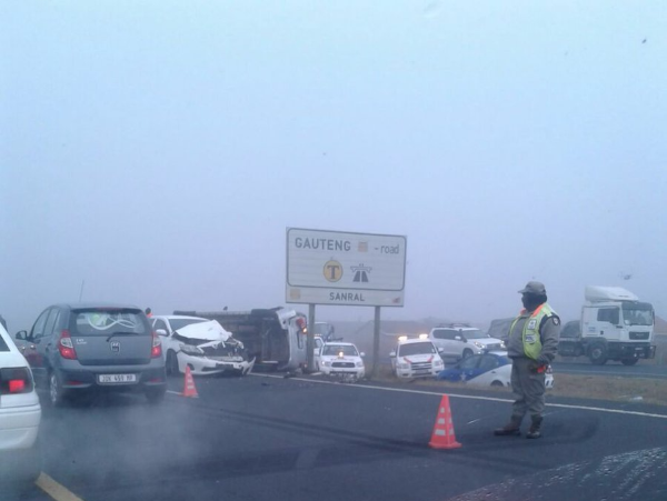 Around 50 people were injured after numerous vehicles crashed into each other on the N12 on Monday.