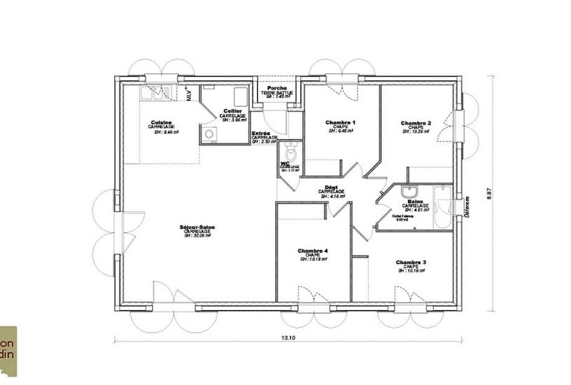  Vente Terrain + Maison - Terrain : 846m² - Maison : 85m² à Costaros (43490) 