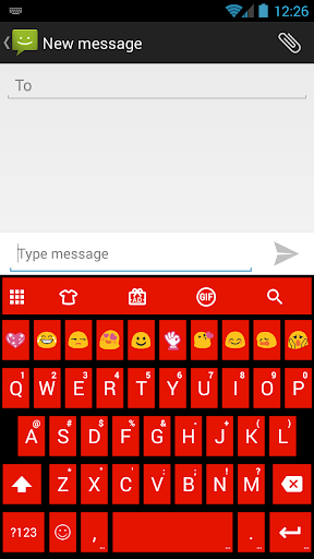 Tiles Red Emoji Keyboard