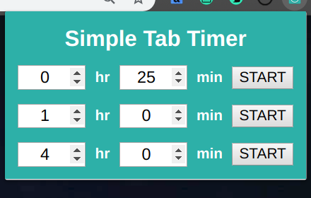 Simple Tab Timer Preview image 0