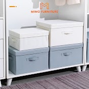 Hộp Vải Đựng Đồ Đa Năng Có Nắp Mimo Furniture Thùng Đựng Quần Áo, Chăn Màn, Khăn Tắm Chống Bụi - Mẫu Mới