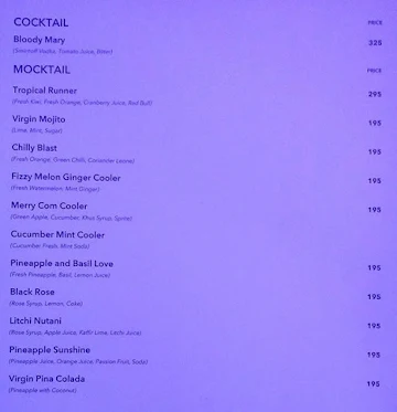 Illusion Lounge And Bar menu 