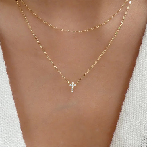 Title 2, Womens S925 Sterling Silver Double Layer Twin ...