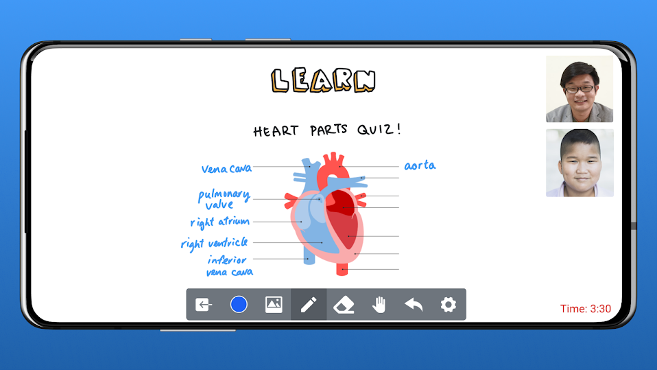 Free online whiteboard for teaching: HeyHi