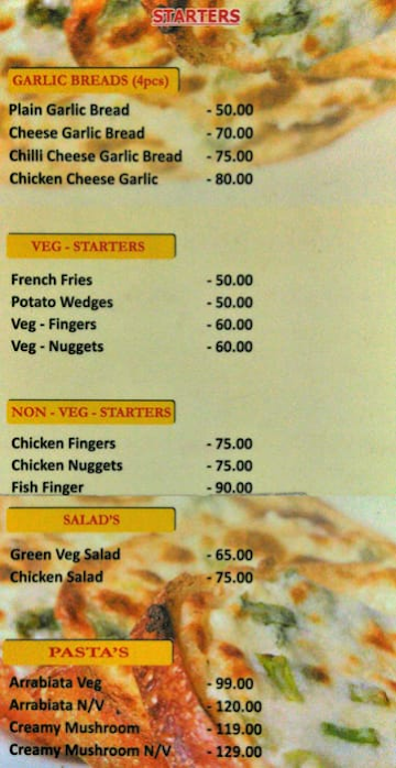 Parris Hotel And Bakery menu 