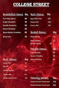 College Street menu 1