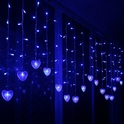 Title 5, Romantic Decoration Ice Bar Color Lamp LED Curt...