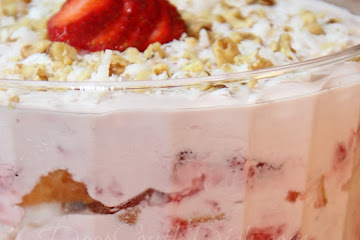 Punch Bowl Strawberry Lush Angel Cake